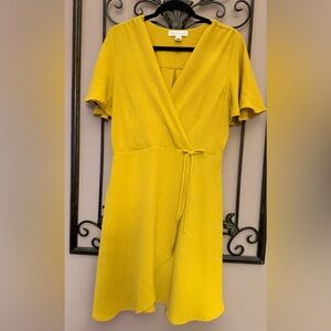 Monteau Vibrant Yellow Midi Dress